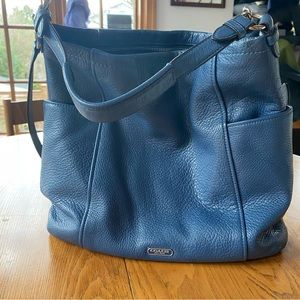Gorgeous Blue Leather Coach Hobo Bag